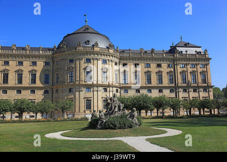 Deutschland, Unterfranken, in der Altstadt von Wuerzburg, die Wuerzburger Residenz und Hofgarten, UNESCO Foto Stock