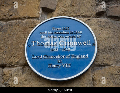 Casa di proprietà di Thomas Cromwell Lord Cancelliere di Inghilterra a Enrico Vlll in Melton Mowbray Foto Stock