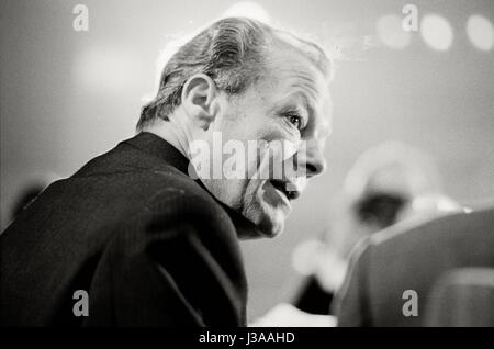 Willy Brandt presso la SPD congresso a Bonn, 1971 Foto Stock