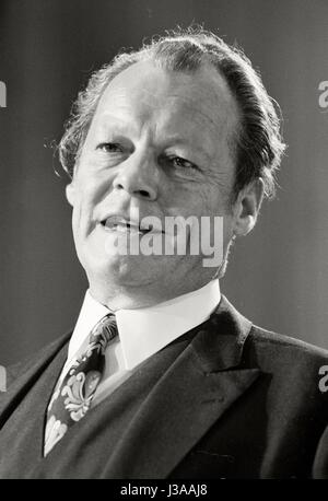 Willy Brandt presso la SPD congresso a Bonn, 1971 Foto Stock