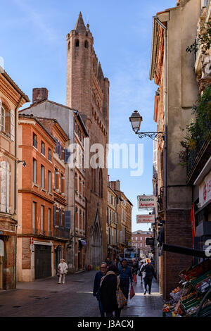La chiesa di Notre Dame du Taur, Rue di Taur, francesi nella città di Tolosa , Haute Garonne, Francia, Europa. Foto Stock