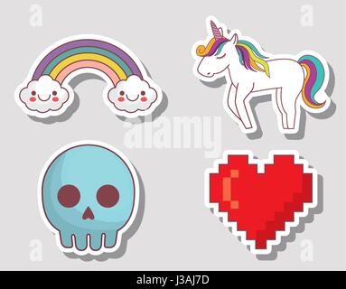 Magica design unicorn Illustrazione Vettoriale