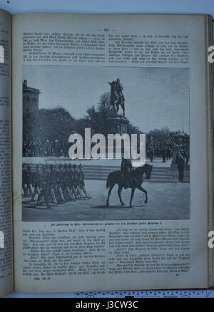 Die Gartenlaube è una storica rivista illustrata tedesca, pubblicata per la prima volta nel XIX secolo. Questa edizione specifica, del 1893, fa parte della pubblicazione di lunga data nota per la sua miscela di letteratura, arte e commento sociale. Foto Stock