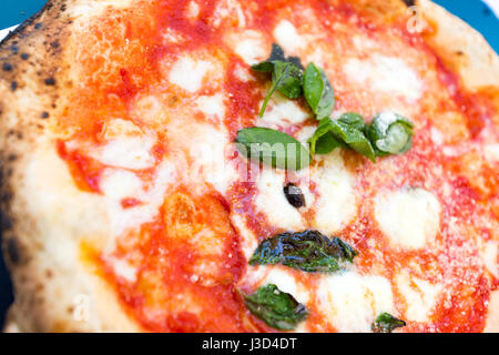Originale la Pizza Margherita, Napoli, Italia Foto Stock