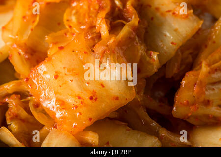 In casa fermentato piccante kimchi coreano in una ciotola Foto Stock