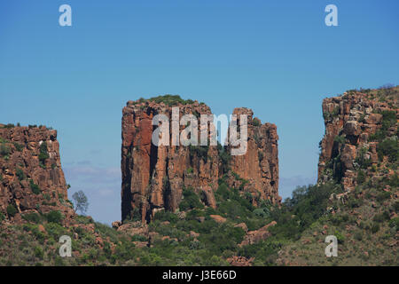 Colonne di dolerite Valle della desolazione Graaff Reinet Eastern Cape Sud Africa Foto Stock