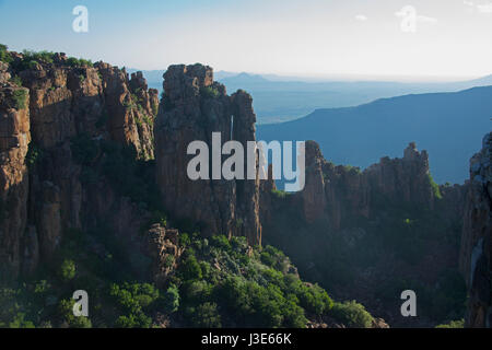 Colonne di dolerite Valle della desolazione Graaff Reinet Eastern Cape Sud Africa Foto Stock