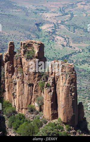 Colonne di dolerite Valle della desolazione Graaff Reinet Eastern Cape Sud Africa Foto Stock