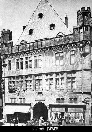 Frankfurt am Main Roemer Steinernes Haus 1880 Foto Stock