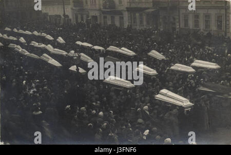 Funerali delle vittime della guerra civile in Odessa Gennaio 1918 ov Foto Stock