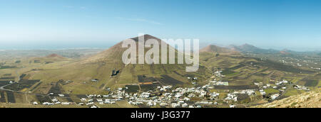 Montana Blanca, Lanzarote panorama Foto Stock