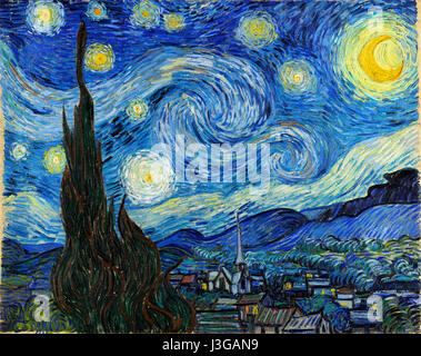 Stellato, notte stellata di Vincent Van Gogh Foto Stock