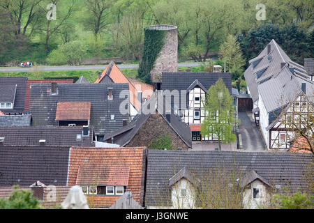 Helmarshausen, Bad Karlshafen, Superiore Valle Weser, Weser Uplands, Weserbergland, Reinhardswald, Hesse, Germania Foto Stock