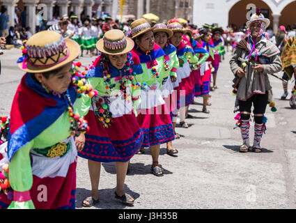 La celebrazione del Carnevale nella città di Ayacucho. Perù. sud america. Foto Stock