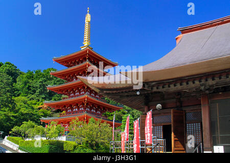 Takahata Fudo Tempio cinque piani pagoda Hino city Tokyo Giappone Foto Stock
