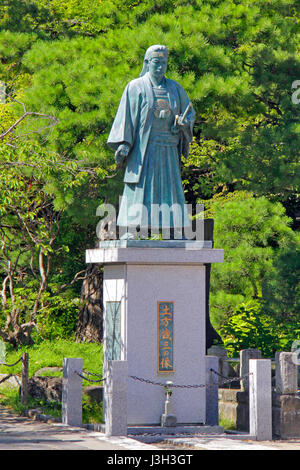 Hijikata Toshizo statua a Takahata Fudo Tempio città Hino Tokyo Giappone Foto Stock