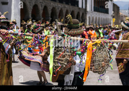 La celebrazione del Carnevale nella città di Ayacucho. Perù. sud america. Foto Stock