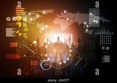 La doppia esposizione del settore finanziario e bancario nozione Foto Stock