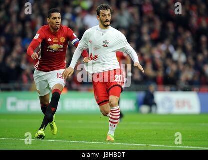 MANOLO GABBIADINI DI SOUTHAMPT MANCHESTER UNITED V SOUTHAMPTO Wembley Stadium Londra Inghilterra 26 Febbraio 2017 Foto Stock