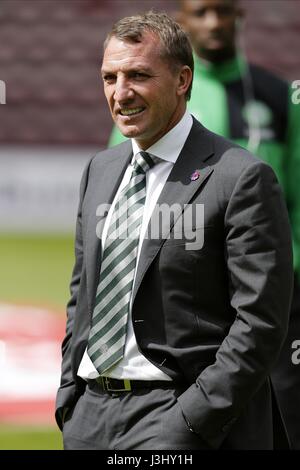 BRENDAN RODGERS CELTIC MANAGER TYNECASTLE STADIUM EDIMBURGO SCOZIA 07 Agosto 2016 Foto Stock