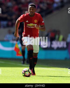 ANTHONY MARTIAL DI MANCHESTER LEICESTER CITY V MANCHESTER ONU Wembley Stadium Londra Inghilterra 07 Agosto 2016 Foto Stock