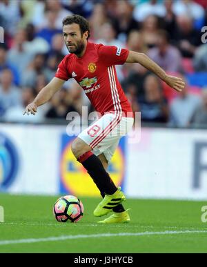 JUAN MATA DEL MANCHESTER UNITED LEICESTER CITY V MANCHESTER ONU Wembley Stadium Londra Inghilterra 07 Agosto 2016 Foto Stock