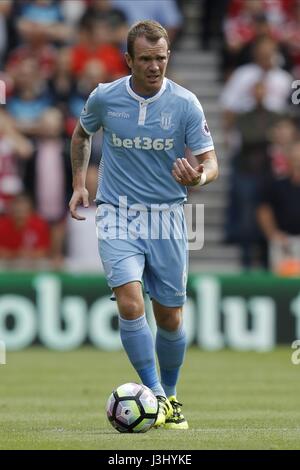 GLENN WHELAN Stoke City FC Stoke City FC RIVERSIDE STADIUM MIDDLESBROUGH INGHILTERRA 13 Agosto 2016 Foto Stock