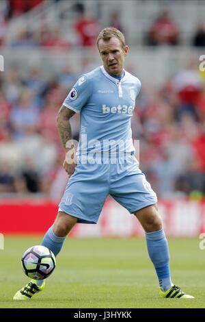GLENN WHELAN Stoke City FC Stoke City FC RIVERSIDE STADIUM MIDDLESBROUGH INGHILTERRA 13 Agosto 2016 Foto Stock