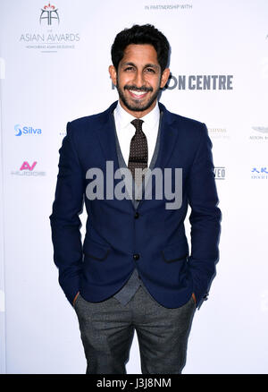 Sagar Radia frequentando il 7° annuale Premi asiatici all'Hilton Hotel di Park Lane a Londra. Foto Stock