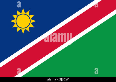 Illustrazione della bandiera nazionale della Namibia Foto Stock