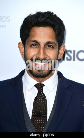 Sagar Radia frequentando il 7° annuale Premi asiatici all'Hilton Hotel di Park Lane a Londra. Foto Stock