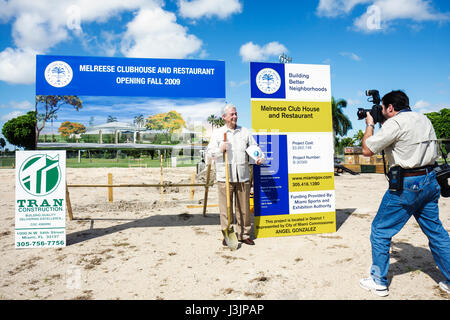 Miami Florida, Melreese Clubhouse e, ristorante ristoranti, ristoranti, ristoranti, caffè, campo da golf pubblico, cerimonia rivoluzionaria, in fase di nuova costruzione s. Foto Stock