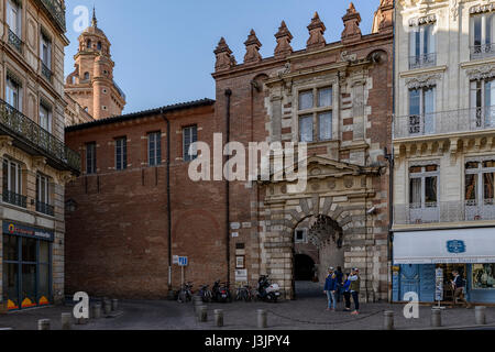Ingresso rinascimentale del palazzo o Hotel de Assezat, Toulouse in Francia, in Europa. Foto Stock