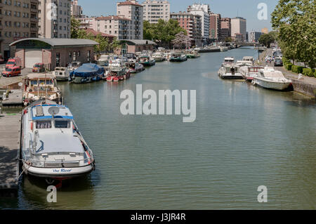 Port Saint Sauveur, il Canal du Midi elencati come patrimonio mondiale dall' UNESCO, Haute Garonne, Toulouse, Francia. Foto Stock