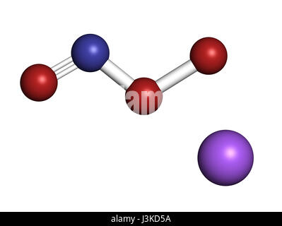 Il perossinitrito (sodio) specie reattive di azoto molecola. Formata mediante la reazione dei radicali liberi di ossido nitrico e superossido nel corpo umano. Foto Stock