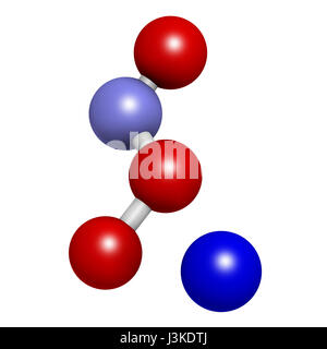 Il perossinitrito (sodio) specie reattive di azoto molecola. Formata mediante la reazione dei radicali liberi di ossido nitrico e superossido nel corpo umano. Foto Stock