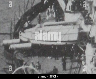 HMS porta inflessibile 16 pollici torretta mitragliatrice 1896 fotografia Foto Stock