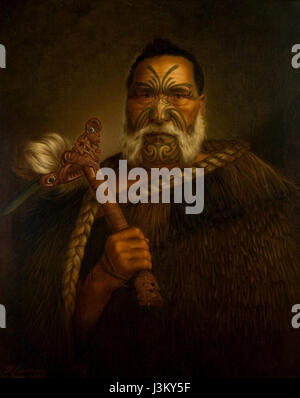 Heta te Haara è un ritratto dell'artista neozelandese Gottfried Lindauer, raffigurante una donna MÄ ori. L'opera d'arte è un importante esempio di ritrattistica di MÄ ori del XIX secolo. Foto Stock