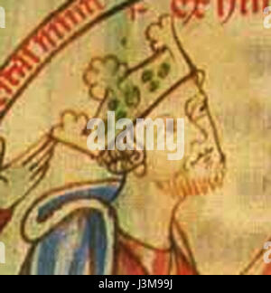 Enrico II, re d'Inghilterra dal 1154 al 1189, fu un importante sovrano medievale noto per le sue riforme legali e l'espansione dell'autorità reale. Il suo regno pose le basi per la common law inglese e vide l'istituzione della dinastia Plantagenet. Foto Stock