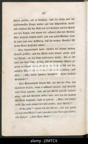 Questa è una pagina di "Grimm Linas Märchenbuch II", una raccolta di fiabe dei fratelli Grimm. Questa edizione include storie che riflettono il folklore tedesco e le tradizioni culturali. Foto Stock