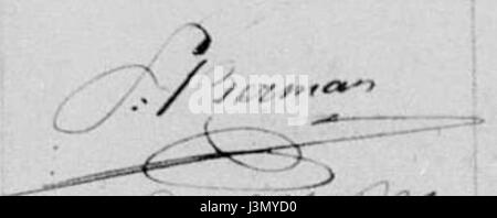 Handtekening Simon Berman 1889 Foto Stock