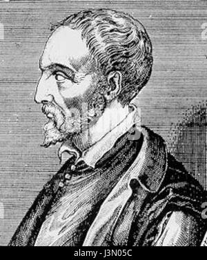 Girolamo Cardano è stato un matematico, medico e filosofo italiano, noto per i suoi contributi all'algebra e alla teoria della probabilità. È riconosciuto per il suo lavoro pionieristico nello sviluppo della matematica. Foto Stock