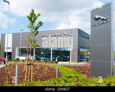 Swansway Jaguar concessionaria auto in Crewe Cheshire Regno Unito Foto Stock