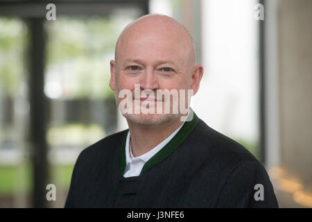 Monaco di Baviera, Germania. 03 Maggio, 2017. Andreas Lambeck, general manager della emittente televisiva sonnenklar.TV, visto a Monaco di Baviera, Germania, 03 maggio 2017. Foto: Tobias Hase/dpa/Alamy Live News Foto Stock