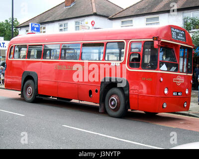 RF Bus 486, 463 MXX, AEC Regent IV (1953) in trasporti di Londra livrea, Route 213 a Norbiton, nel North Cheam, Londra, Regno Unito, 2008 Foto Stock