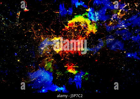 Spazio cosmico e stelle, cosmica di colore sfondo astratto Foto Stock