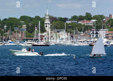 Gite in barca nel porto di Newport, Rhode Island, STATI UNITI D'AMERICA Foto Stock