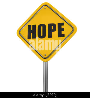 Speranza cartello stradale. Immagine con tracciato di ritaglio Foto Stock