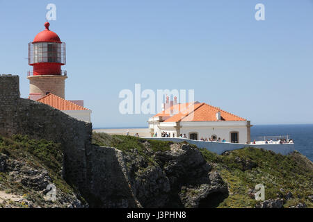 Il Portogallo, Algarve, Cabo de Sao Vicente da Sagres, FARO Foto Stock