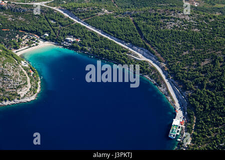 Sul litorale di Sabbioncello, Croazia Foto Stock